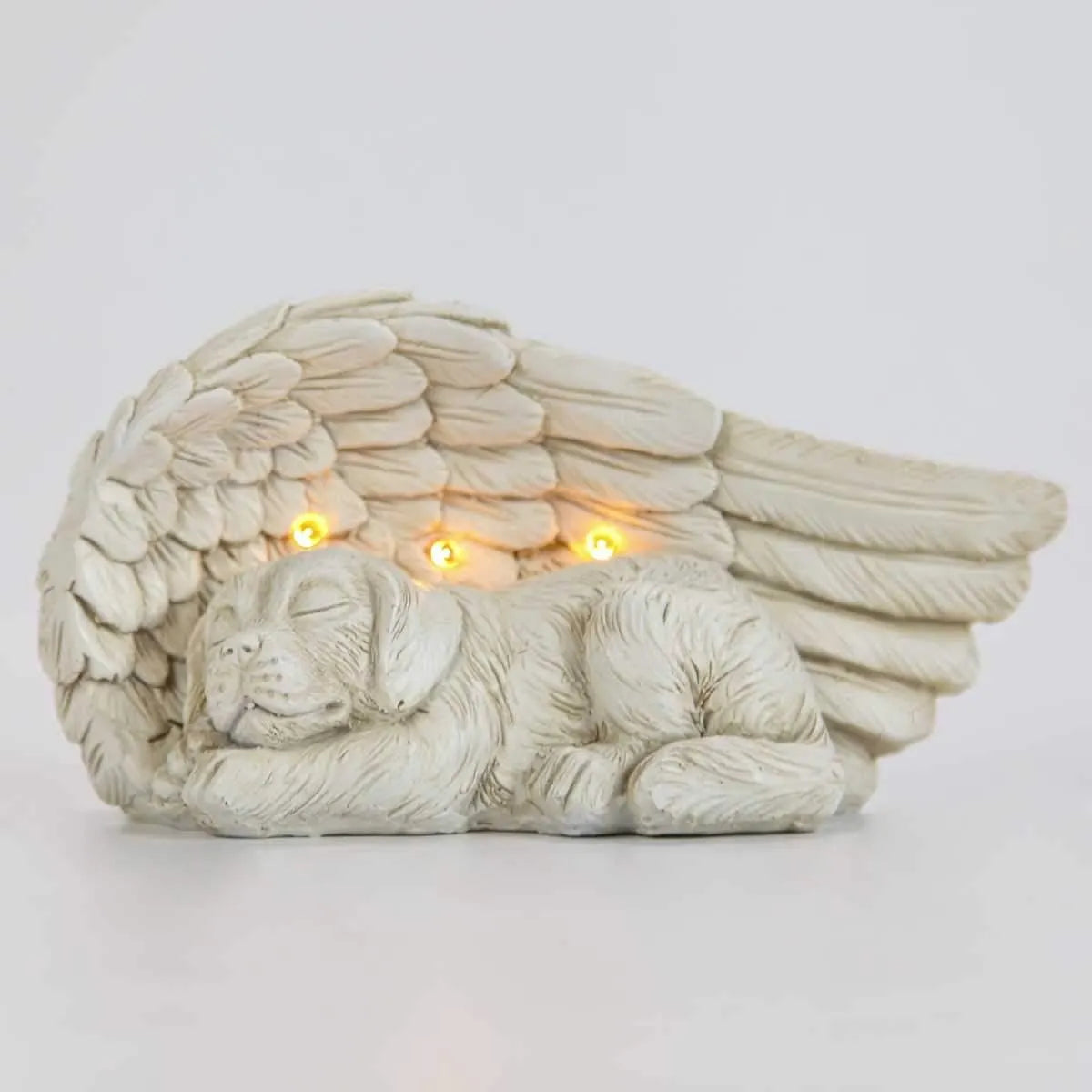 Bathouse pet Memorial Stone with Solar Powered LED Lighting