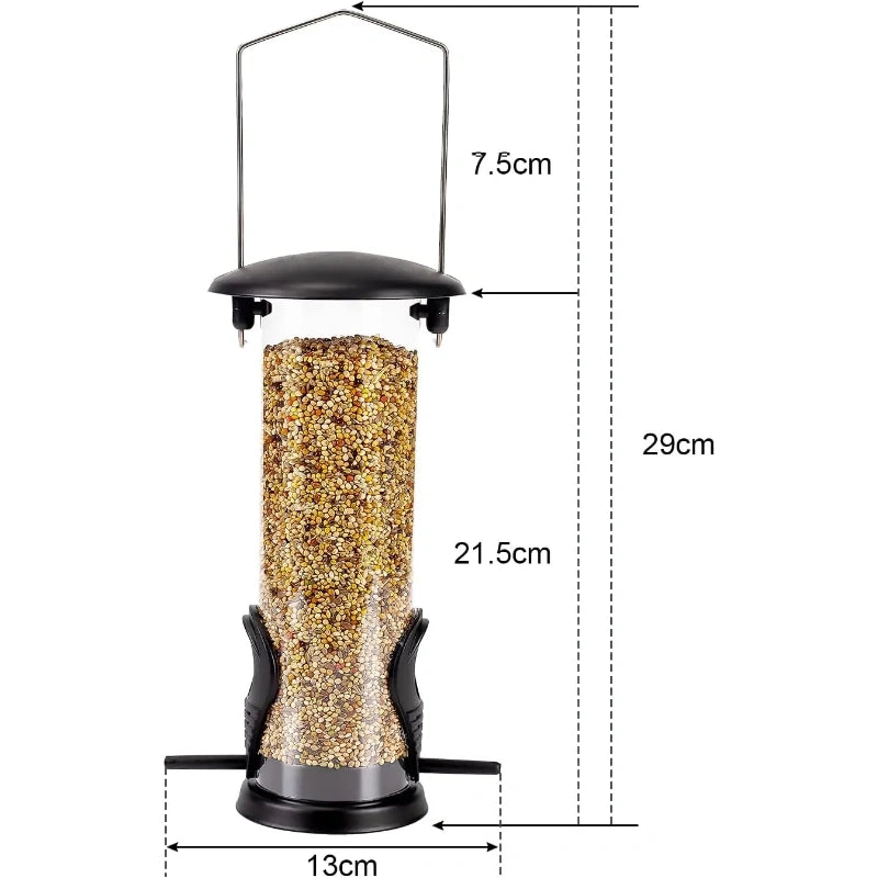 Bathouse Feeding Column, Bird Feeder with 2 Feeder Stands