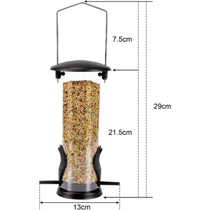 Bathouse Feeding Column, Bird Feeder with 2 Feeder Stands