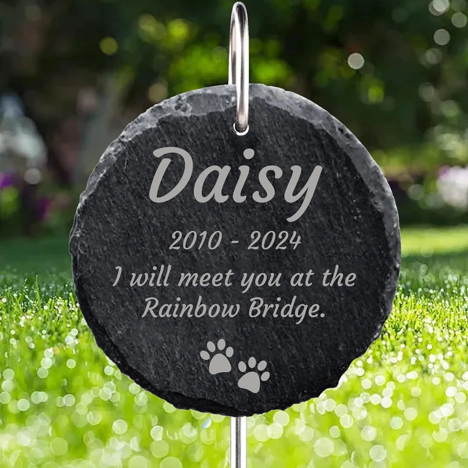 Bathouse Gravestone Dog Cat Pet with Hook Stake