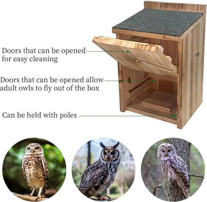 Bathouse Owl house wooden building set for adults pre-built owl box