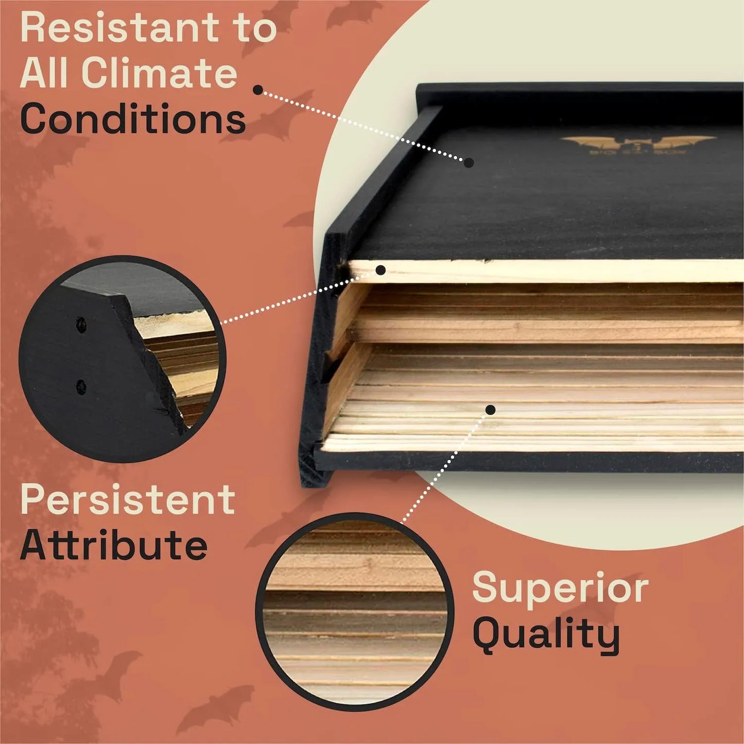 Bathouse Bat House for Outdoors - The Complete Bat Box for Outdoor Use