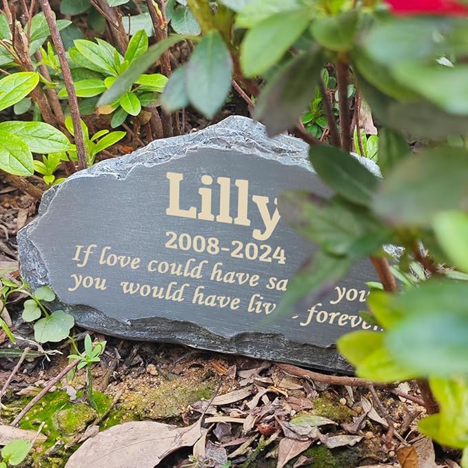 Personalized pet mountain garden stone tombstone