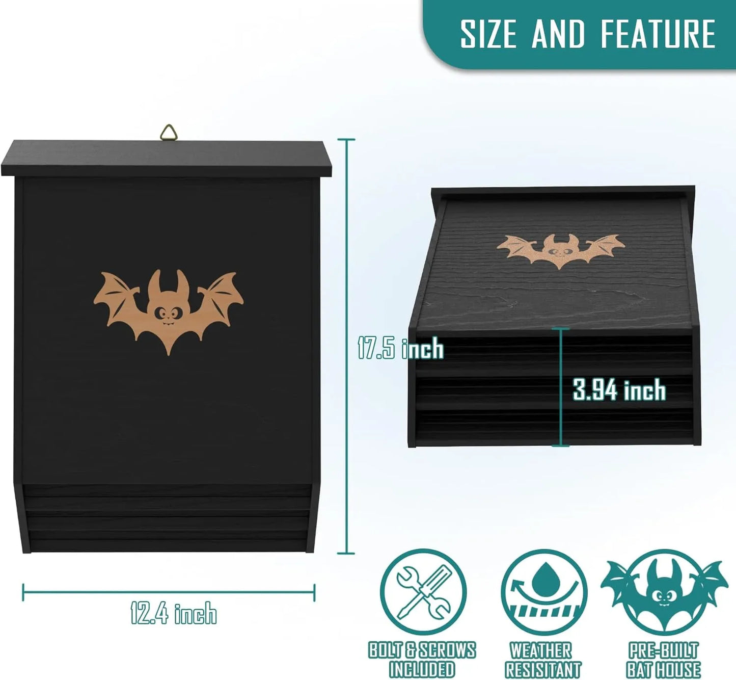 Large Three-Chamber Outdoor Bat House