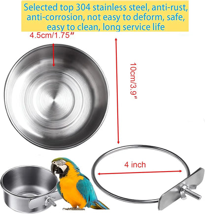 Bathouse 3 Stainless Steel Bird Feeding Dish Cups