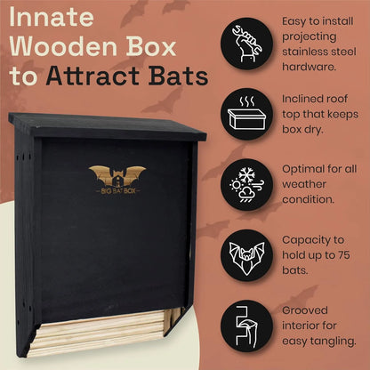 Bathouse Bat House for Outdoors - The Complete Bat Box for Outdoor Use