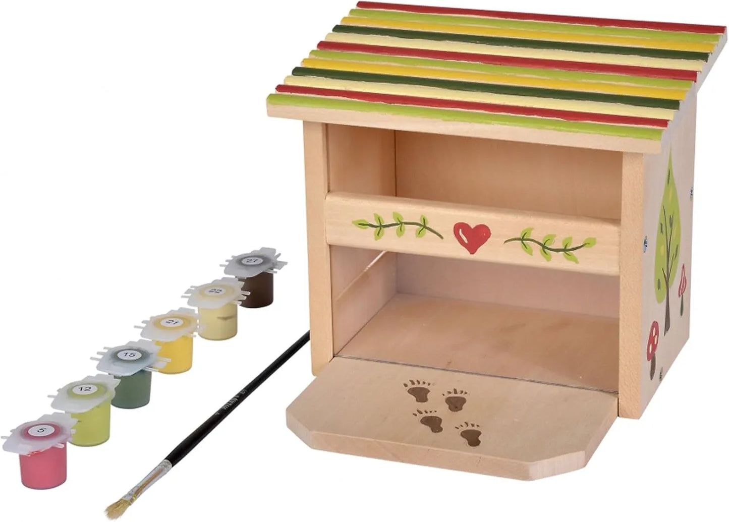 Bathouse - Outdoor Feeder - Squirrel Feeder for Assembly and Painting