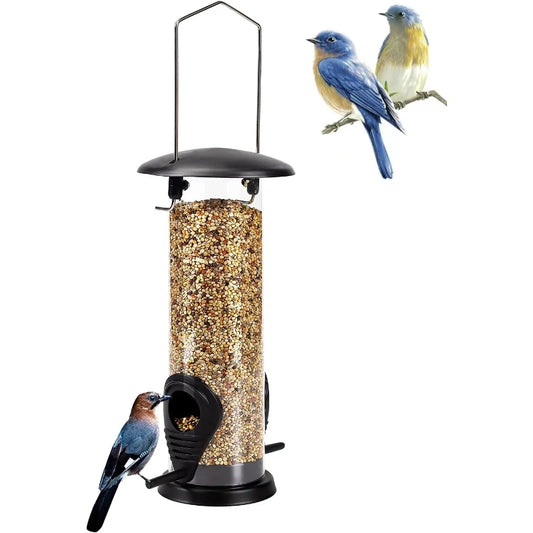 Bathouse Feeding Column, Bird Feeder with 2 Feeder Stands