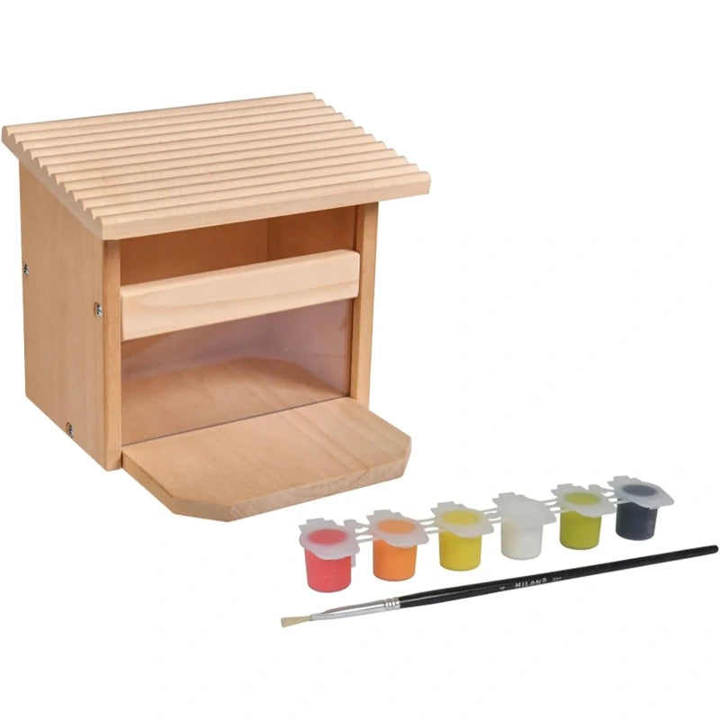 Bathouse - Outdoor Feeder - Squirrel Feeder for Assembly and Painting