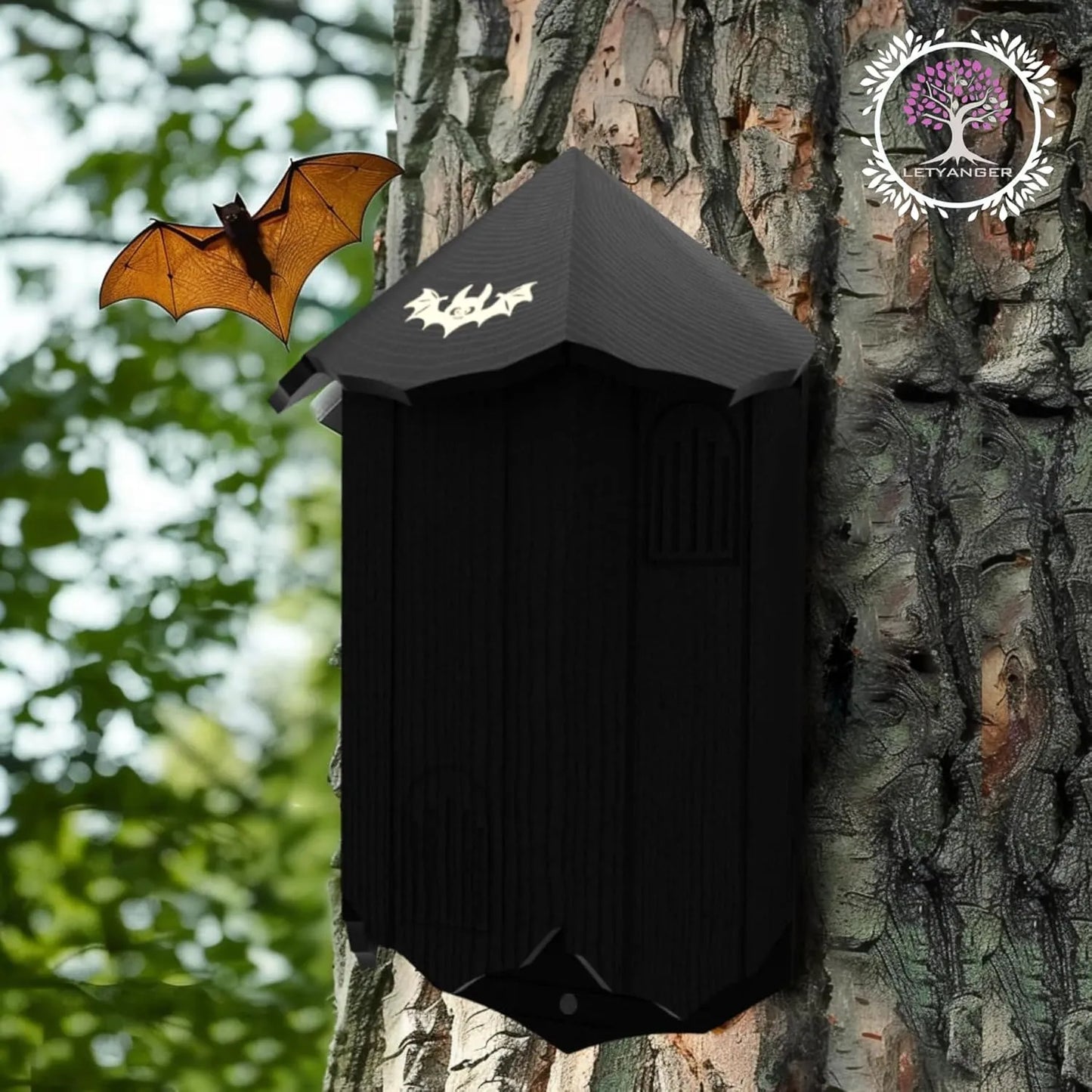 Bathouse Outdoor Bat Box Large 3-chamber box