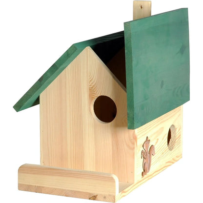 Bathouse Quality Squirrel Hut or Squirrel Feeding Station