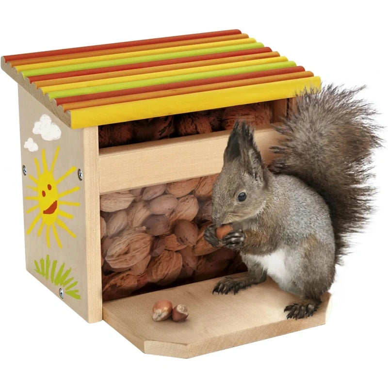 Bathouse - Outdoor Feeder - Squirrel Feeder for Assembly and Painting