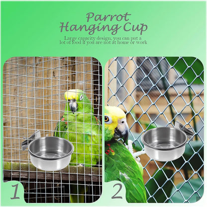 Bathouse 3 Stainless Steel Bird Feeding Dish Cups