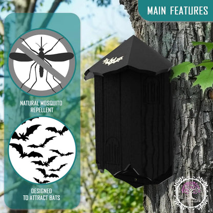 Bathouse Outdoor Bat Box Large 3-chamber box