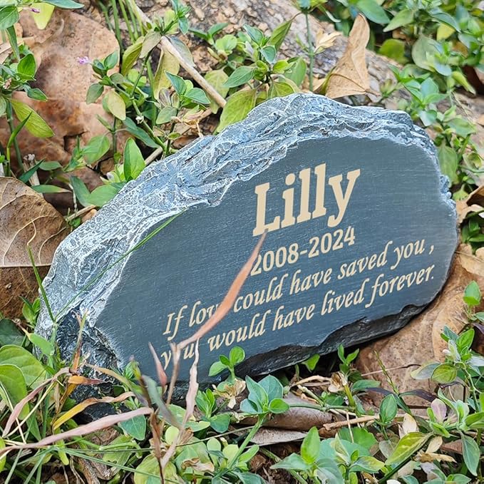 Personalized pet mountain garden stone tombstone