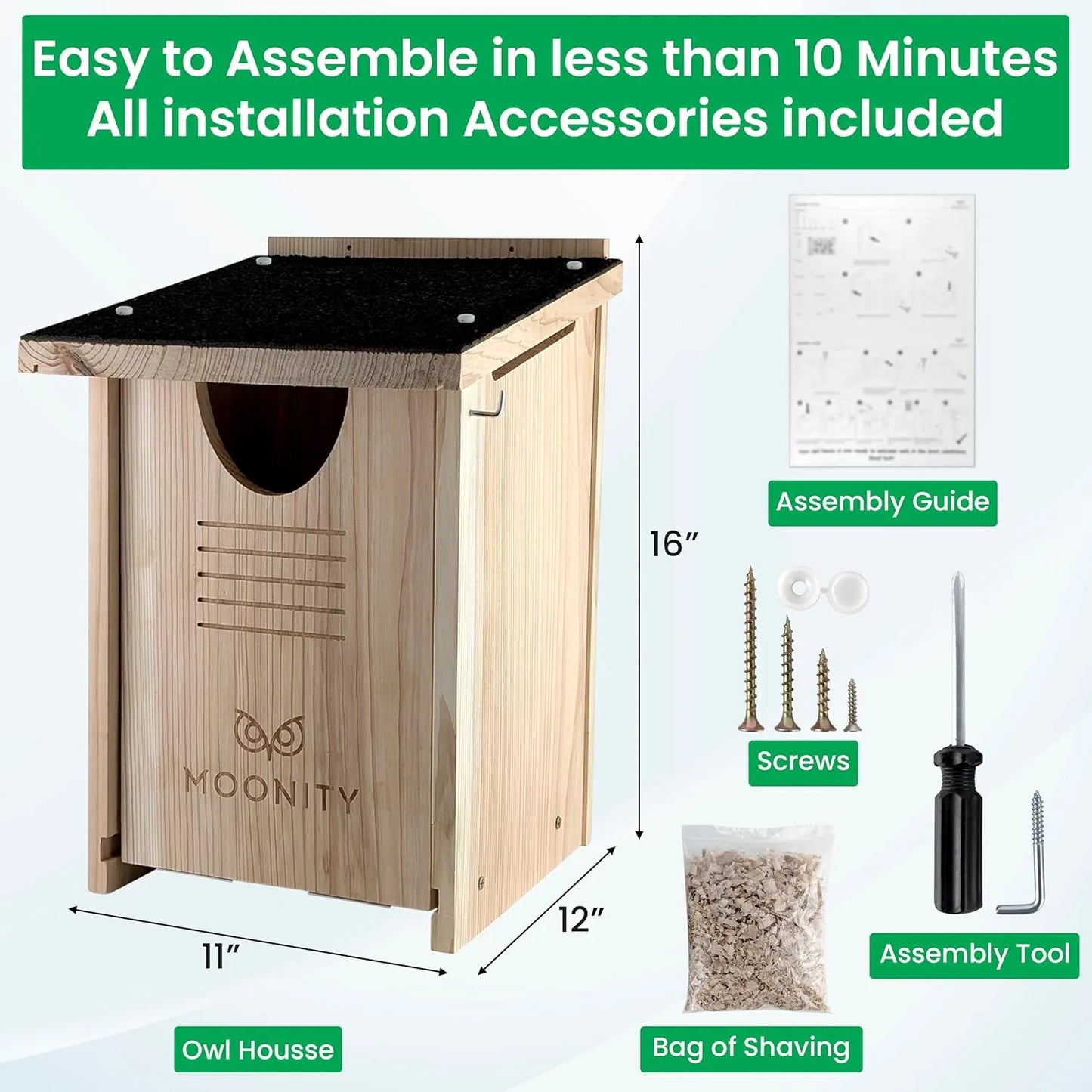 Bathouse Outdoor Waterproof Owl Box