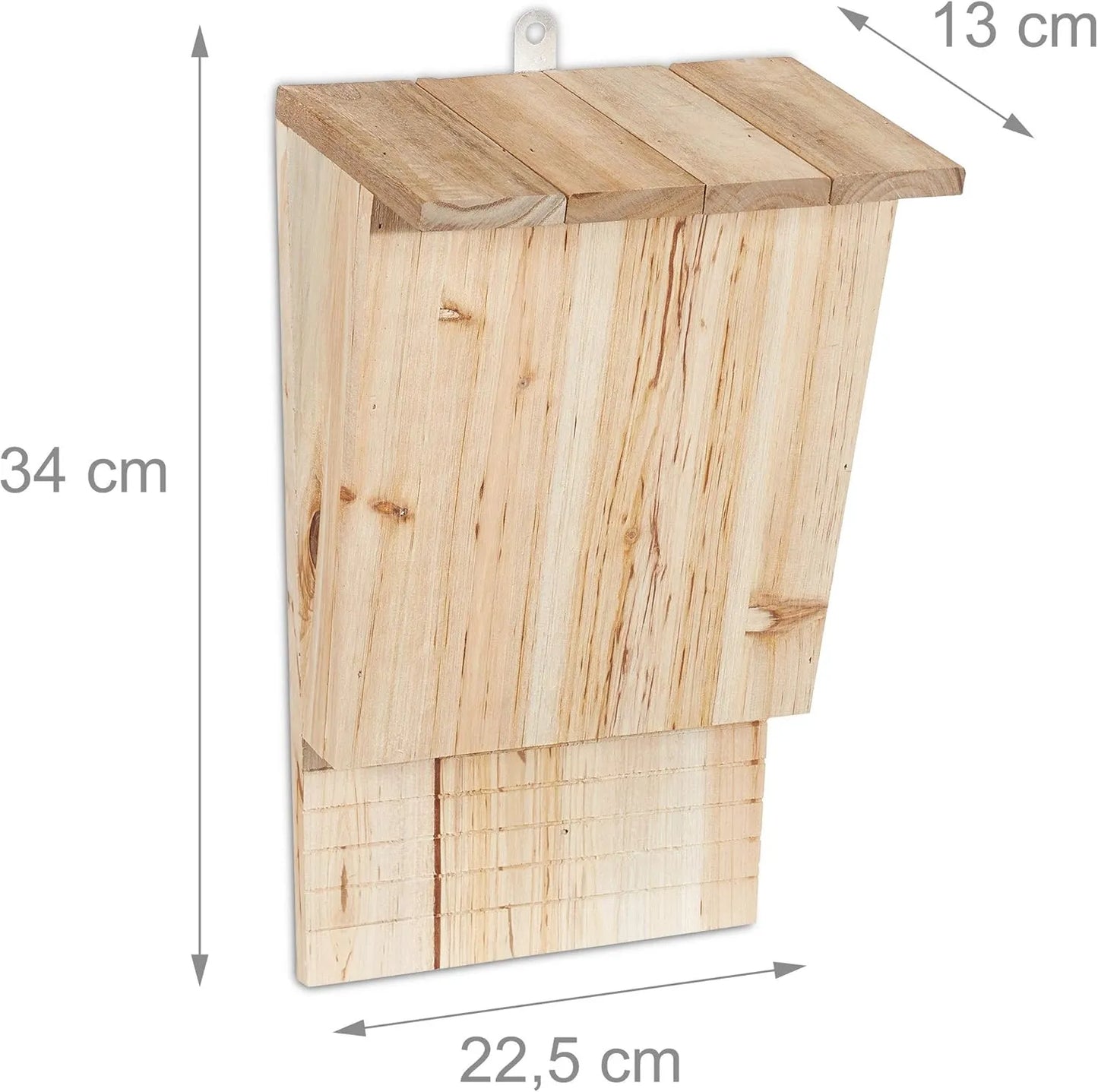 Bathouse Bat Box Large Shelter for Bats Made of Untreated Wood