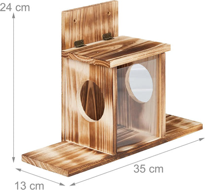 Bathouse Squirrel Feeder Wooden 2 Entrance