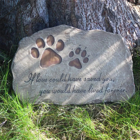 Bathouse Dog or Cat for Garden Backyard Marker Grave Tombstone