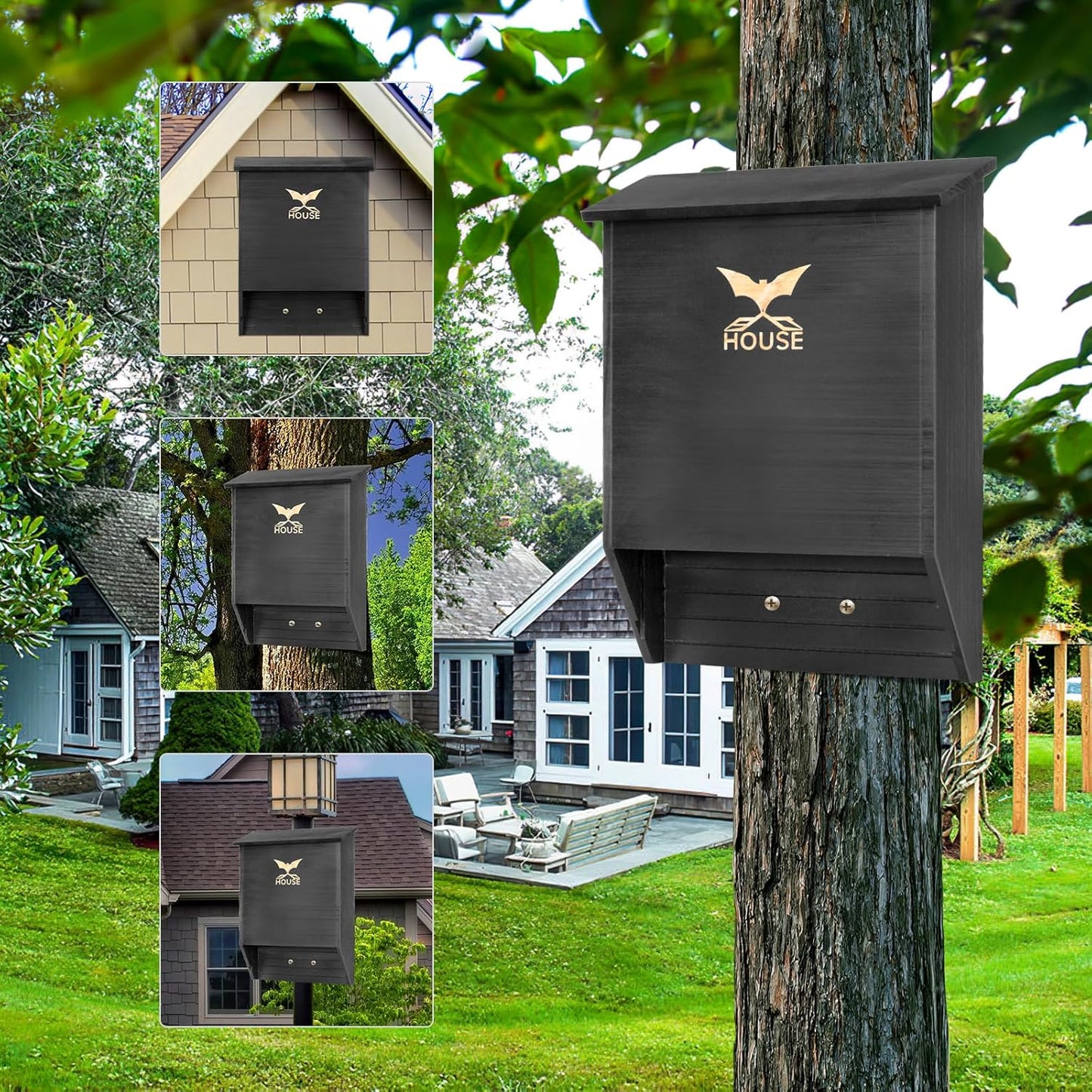 2-Chamber Bat Box for Outdoor and Tree