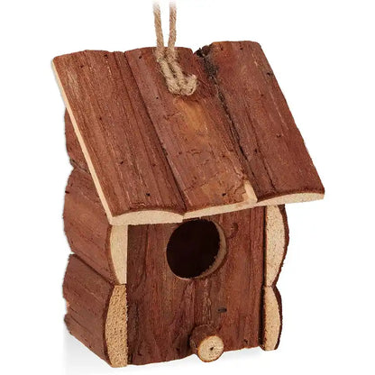 Bathouse Mini Hanging Bird House, Decoration, Untreated Wood