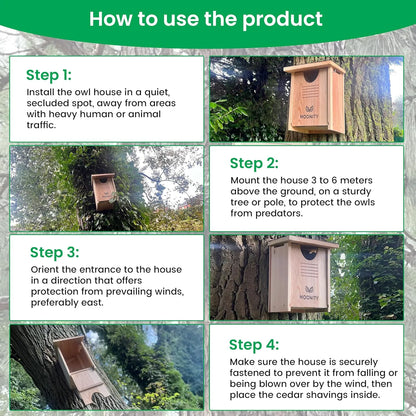 Bathouse Outdoor Waterproof Owl Box