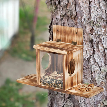 Bathouse Squirrel Feeder Wooden 2 Entrance